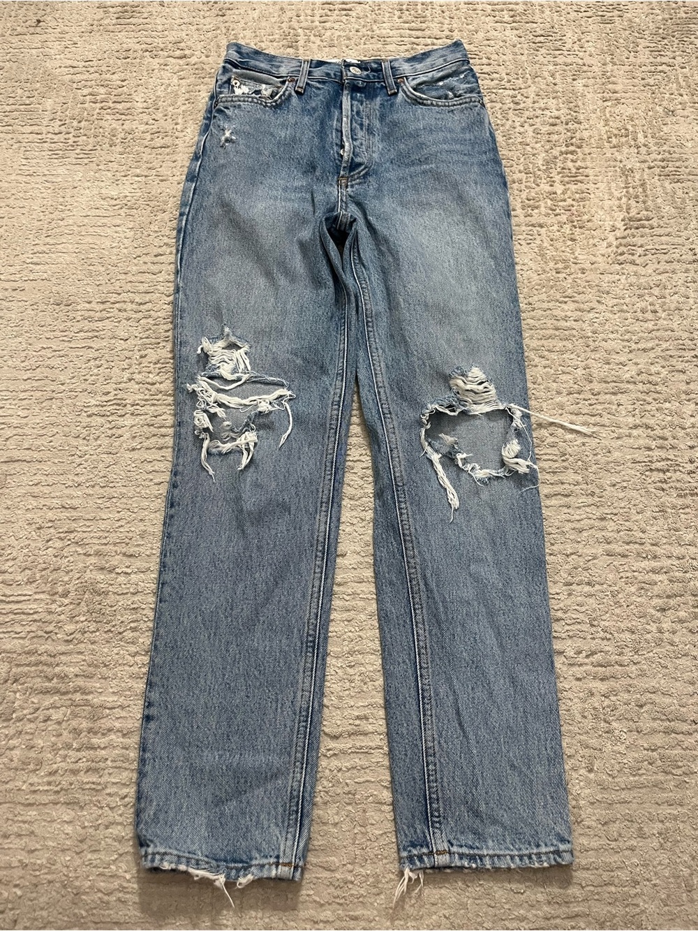 Agolde High Rise Straight Fit Jeans